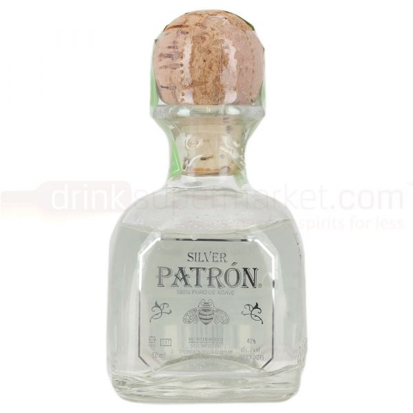 Patron Silver Blanco Tequila 5cl Miniature Bottle — The Daru Club